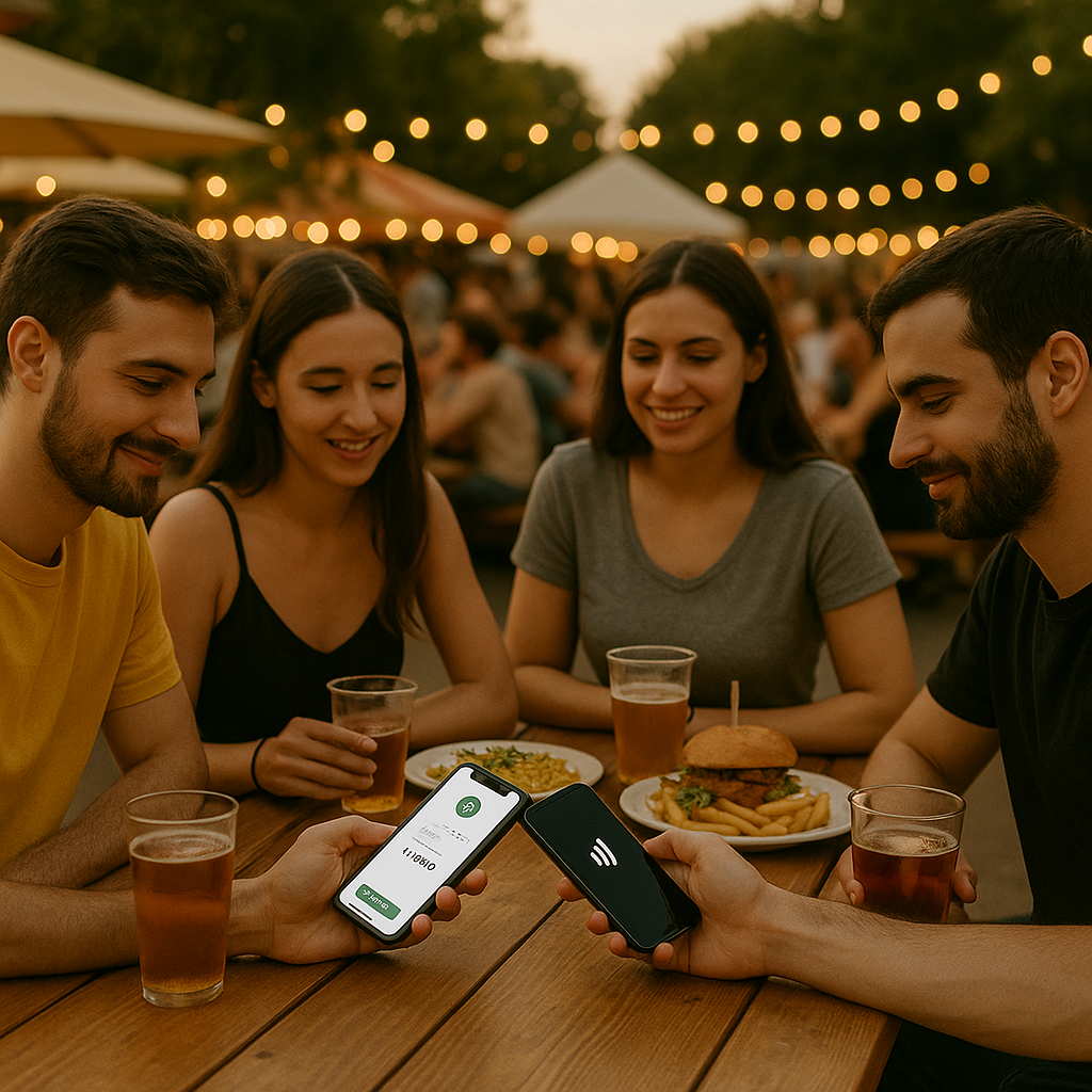Pagamento rápido e seguro via smartphone, sem chamar o empregado