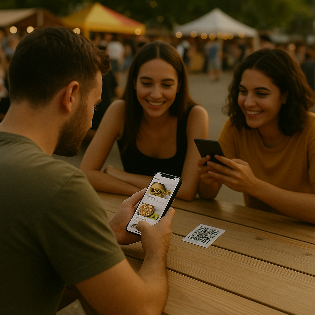 Escolher pratos e personalizar pedido no telemóvel